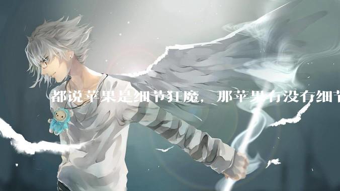 都说苹果是细节狂魔，那苹果有没有细节其实做的很差的点？